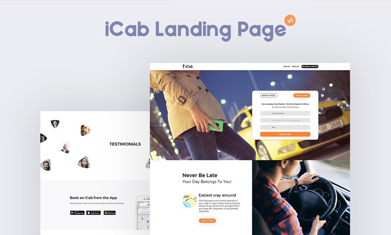 iCab Landing Page